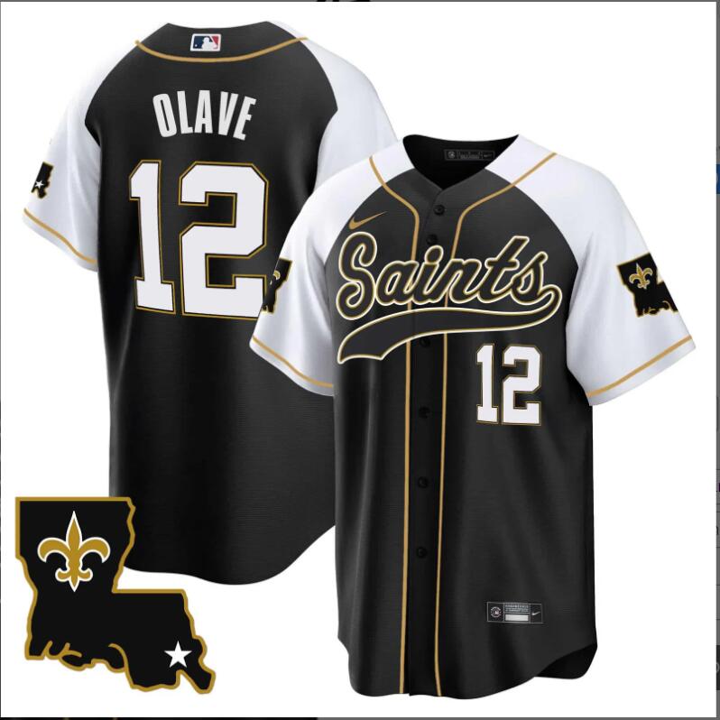Men New Orleans Saints 12 Olave black 2024 Nike NFL Jersey